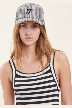 La Fee Maraboutee Casquette rayée avec broderie noire