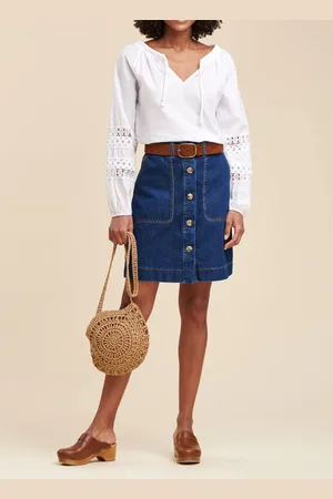 La Fee Maraboutee Jupe courte en jean, coton bio