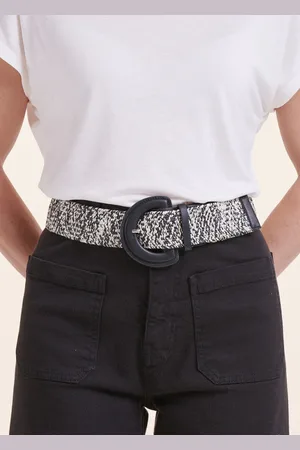 La Fee Maraboutee Ceinture élastiquée boucle recouverte noire