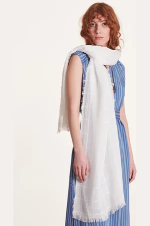 La Fee Maraboutee Foulard en lin blanc