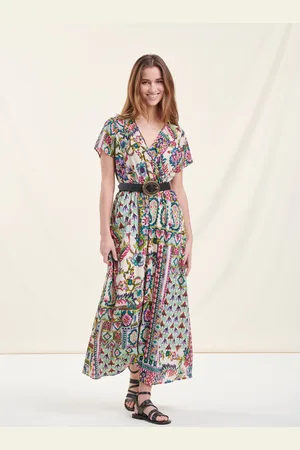 La Fee Maraboutee Robe longue bohème vert d