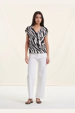 La Fee Maraboutee Top oversize manches courtes imprimé zèbre