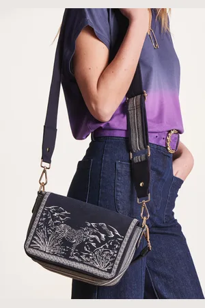 La Fee Maraboutee Sac besace bleu en jacquard