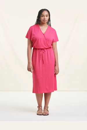 La Fee Maraboutee Robe mi-longue en jersey lyocell rose fuchsia