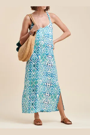 La Fee Maraboutee Robe longue en lin imprimé