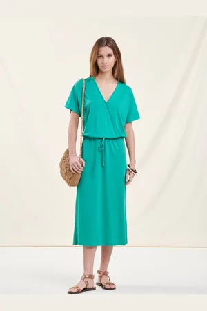 La Fee Maraboutee Robe mi-longue en jersey lyocell vert menthe