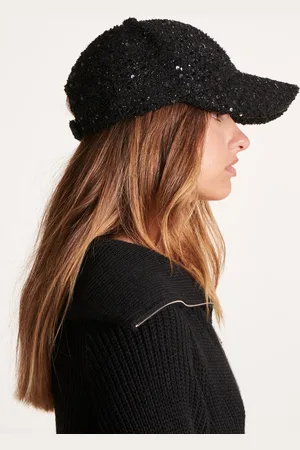 La Fee Maraboutee Casquette noire à paillettes