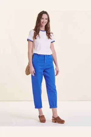 La Fee Maraboutee Jean boyfriend bleu en coton biologique