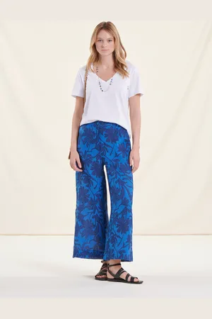 La Fee Maraboutee Pantalon large en lin à taille haute
