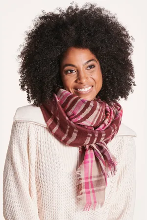 La Fee Maraboutee Foulard à carreaux en laine