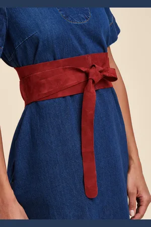 La Fee Maraboutee Ceinture en croute de cuir à nouer