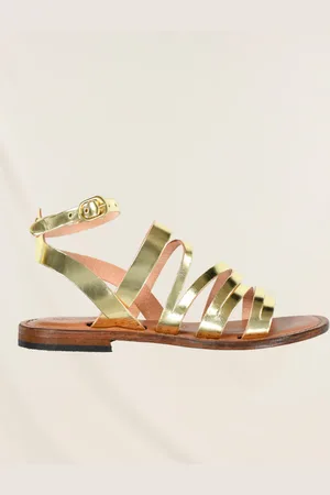La Fee Maraboutee Sandales plates multibrides dorées