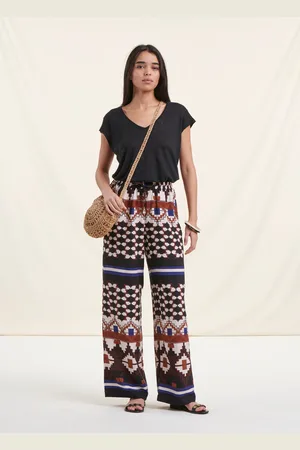 La Fee Maraboutee Pantalon fluide taille élastique imprimé ethnique