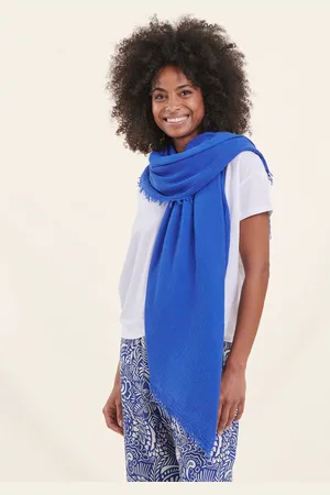 La Fee Maraboutee Foulard en coton biologique bleu
