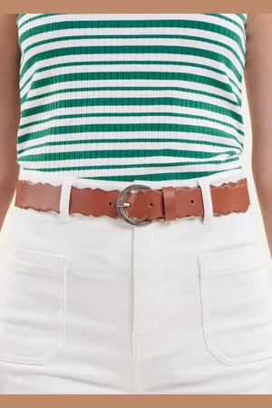 La Fee Maraboutee Ceinture en cuir camel
