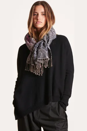 La Fee Maraboutee Foulard violet multicolore en coton