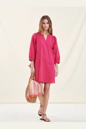 La Fee Maraboutee Robe courte ample rose fuchsia en coton