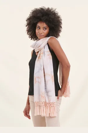 La Fee Maraboutee Foulard en coton imprimé écru