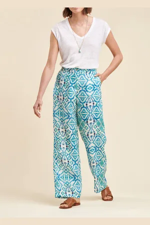 La Fee Maraboutee Pantalon ample en lin imprimé