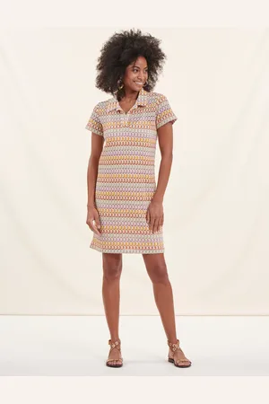 La Fee Maraboutee Robe courte en crochet multicolore terracotta