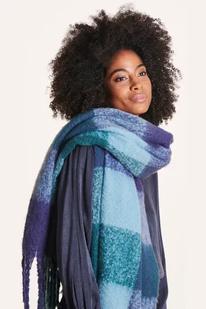 La Fee Maraboutee Écharpe bleue à carreaux