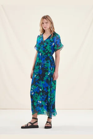 La Fee Maraboutee Robe longue en voile à imprimé
