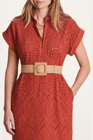 La Fee Maraboutee Ceinture élastiquée beige boucle rectangle