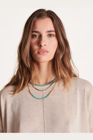 La Fee Maraboutee Collier multirang doré pierres