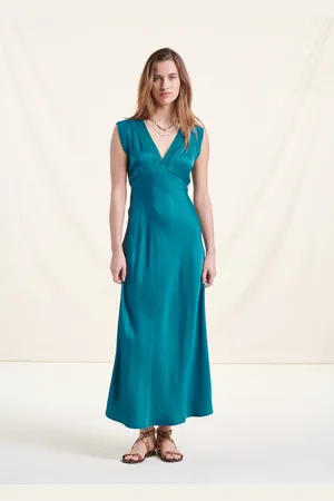 La Fee Maraboutee Robe longue fluide habillée bleue