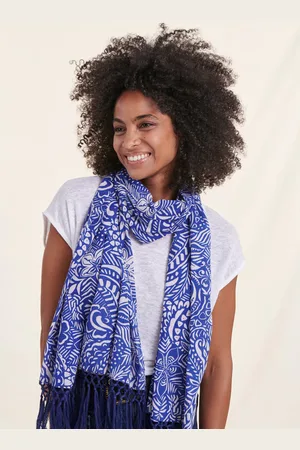 La Fee Maraboutee Foulard en coton imprimé bleu