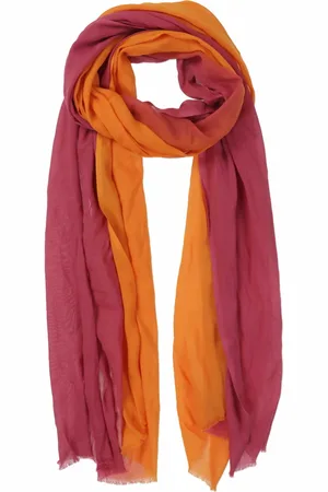La Fee Maraboutee Foulard bicolore orange et rose en coton modal