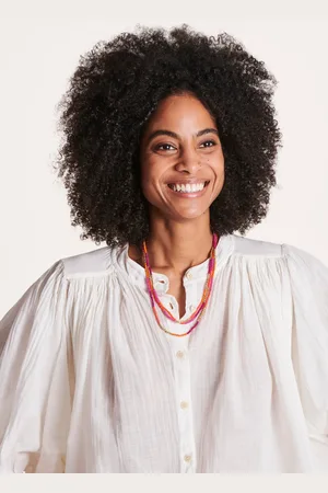 La Fee Maraboutee Collier multirang perles roses et orange