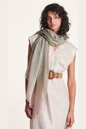La Fee Maraboutee Foulard en coton marron avec lurex