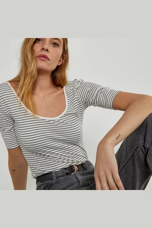 La Redoute T-shirt Col Danseuse À Rayures
