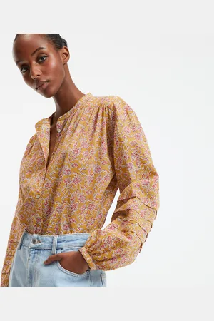 La Redoute Chemise Col Rond Manches Bouffantes Imprimé Floral
