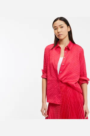 La Redoute Chemise Fluide En Satin Rayé Manches Longues