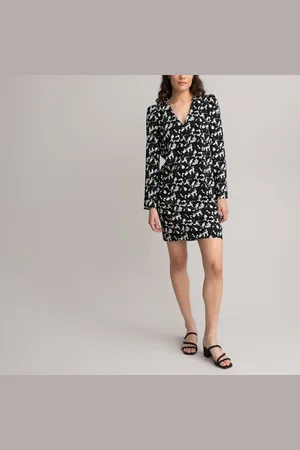 La Redoute Robe Courte Col V Manches Longues