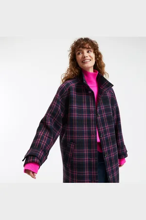 La Redoute Manteau Maxi Long À Carreaux Plein Hiver