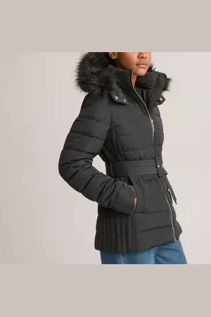 La Redoute Doudoune Courte À Capuche Avec Ceinture
