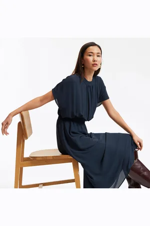 La Redoute Robe Longue Évasée Taille Élastiquée Smockée