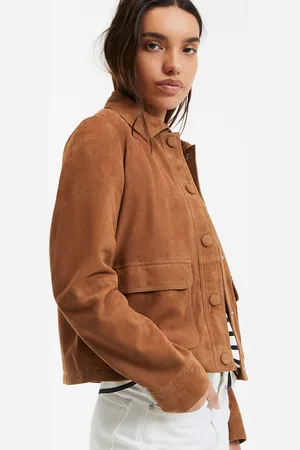 La Redoute Blouson Court À Pressions En Cuir
