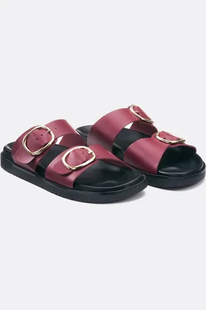 La Redoute Mules En Cuir Double Boucles Signature Salome