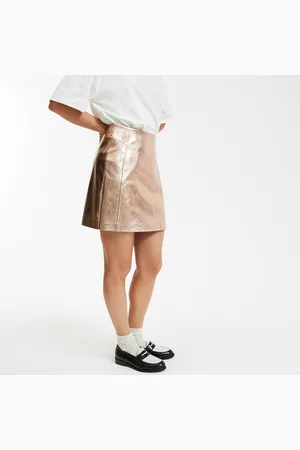 La Redoute Jupe Droite Courte Dorée
