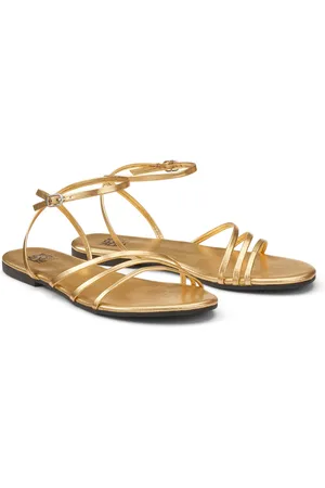 La Redoute Sandales À Fines Brides En Cuir Métallisé