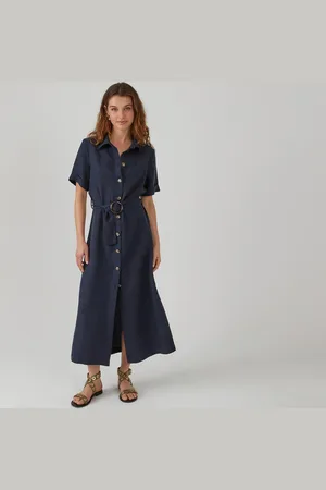 La Redoute Robe-chemise Mélange Lyocell Lin Signature Ophelie