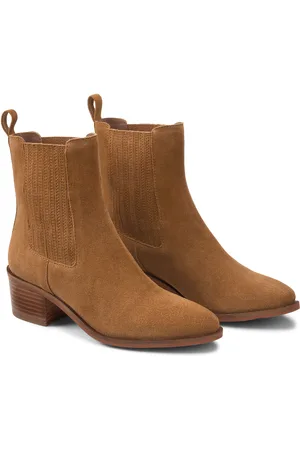 La Redoute Boots En Croûte De Cuir Vachette Talon Large