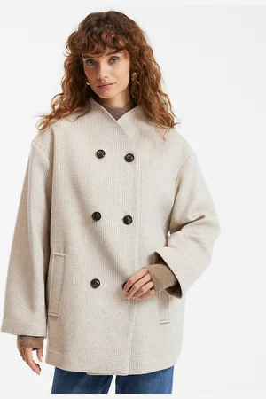 La Redoute Manteau Mi-long À Carreaux Plein Hiver