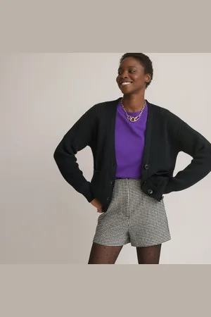 La Redoute Gilet Boutonné Uni En Coton Mélangé