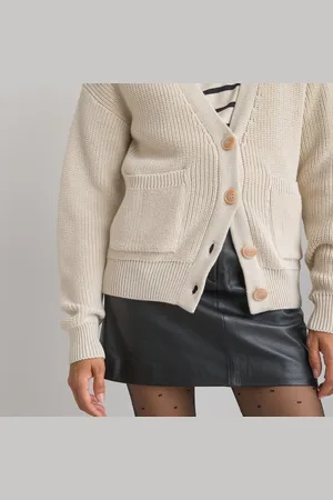 La Redoute Gilet Boutonné Uni En Coton Mélangé