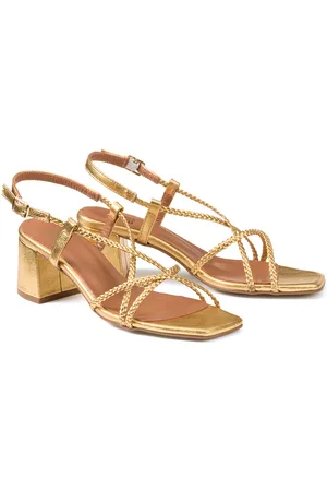 La Redoute Sandales Brides Tressées Cuir À Talon Signatures